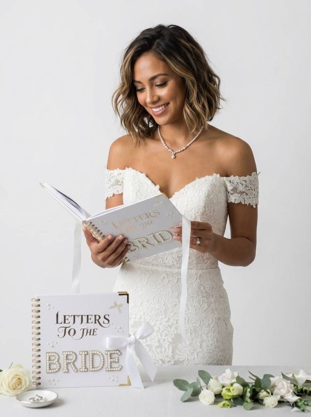 💬🔸️NIB White Letters to the Bride Scrapbook Kit